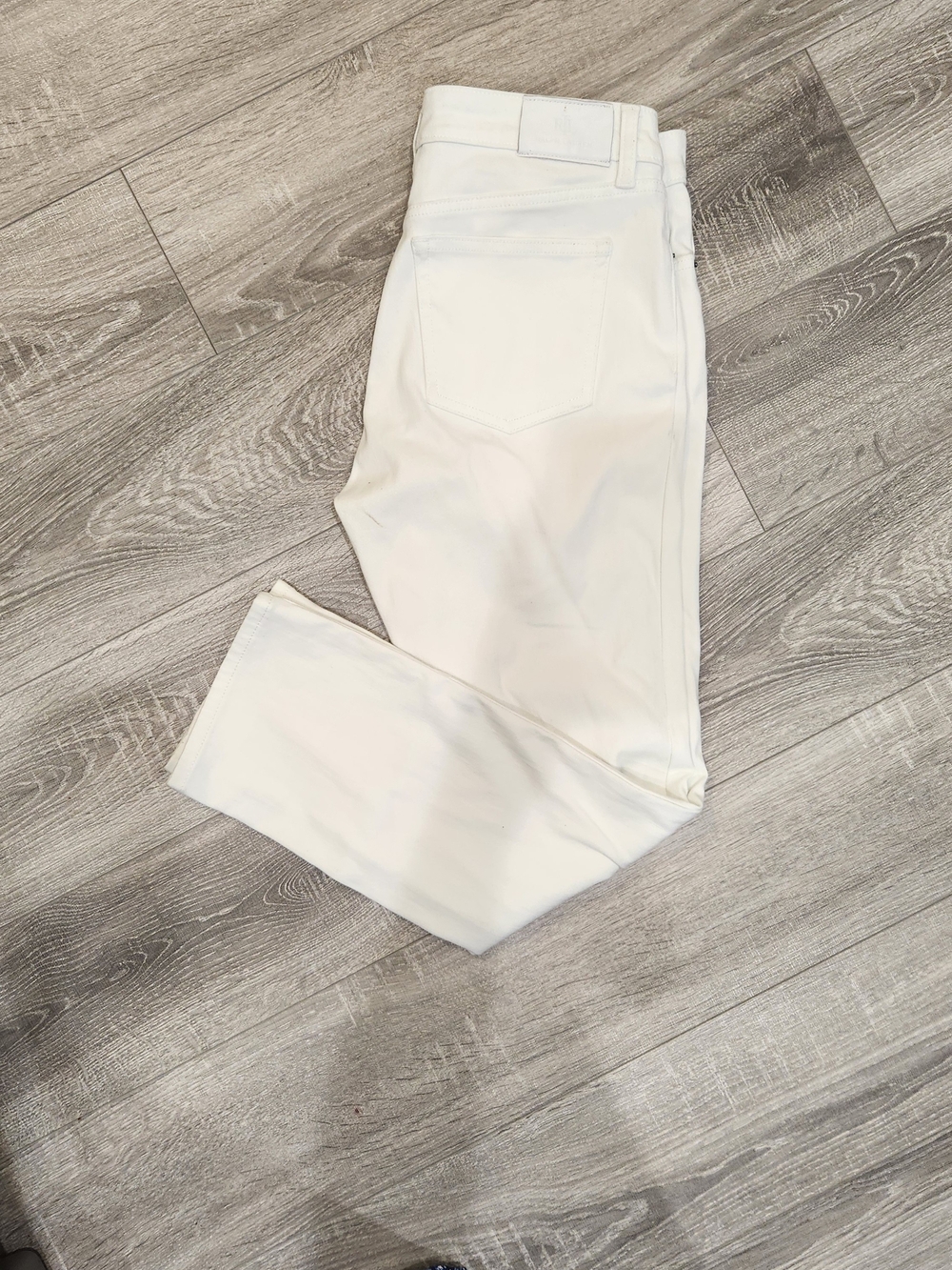 Ralph Lauren White Crop Skinny Stretch Jeans